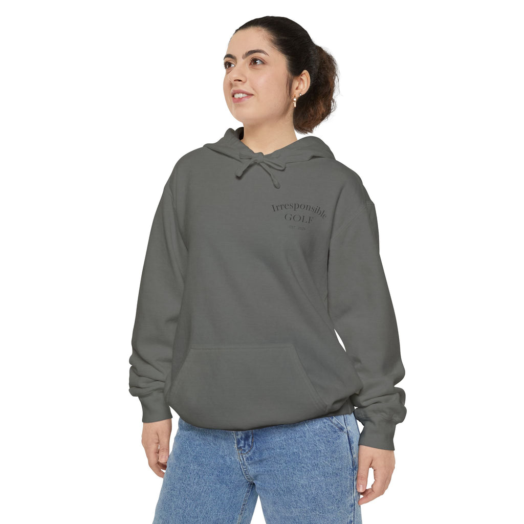 Irresponsible Golf Hoodie — Vintage Golf Ball with Beer Graphic