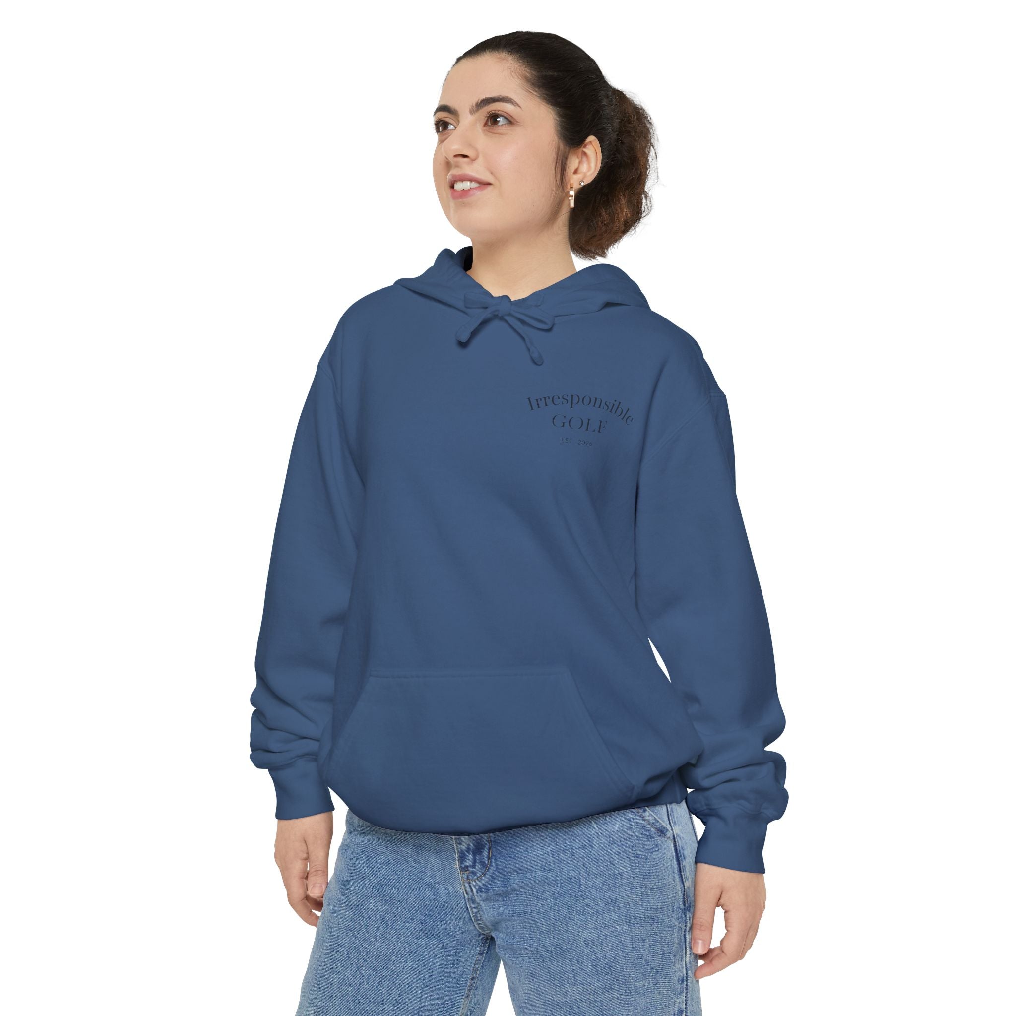 Irresponsible Golf Hoodie — Vintage Golf Ball with Beer Graphic