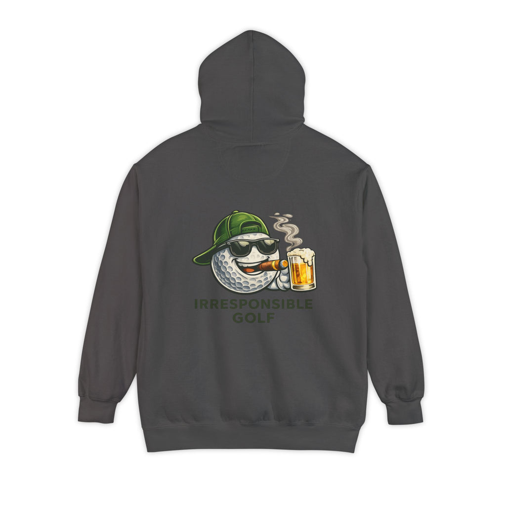 Irresponsible Golf Hoodie — Vintage Golf Ball with Beer Graphic
