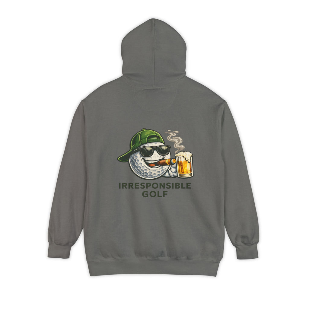 Irresponsible Golf Hoodie — Vintage Golf Ball with Beer Graphic