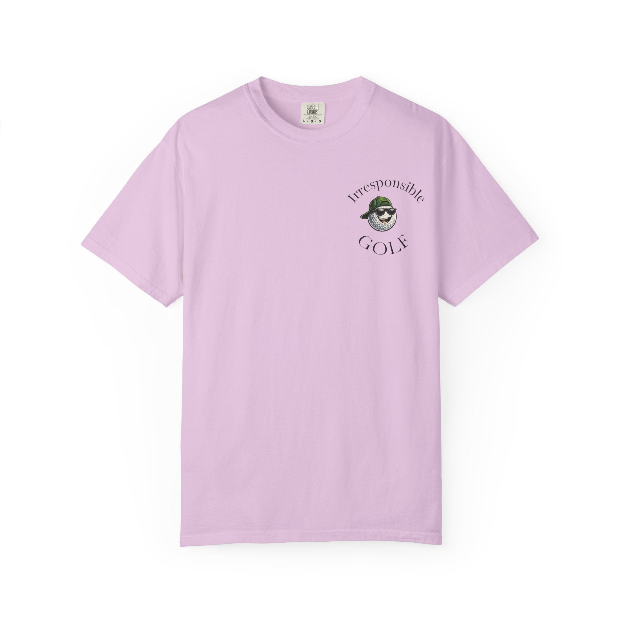 Golf T-Shirt — "Irresponsible Golf" Vintage Golf Ball Design