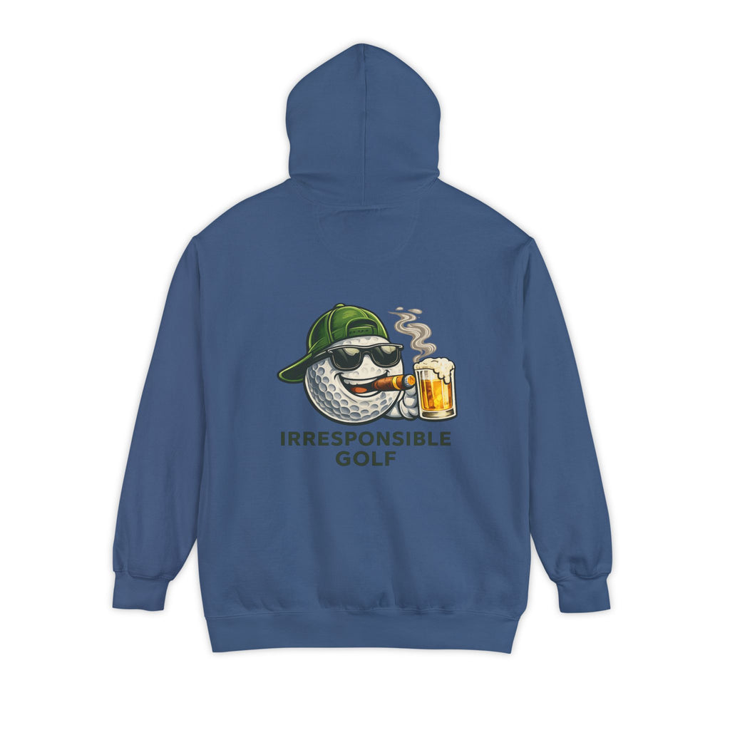 Irresponsible Golf Hoodie — Vintage Golf Ball with Beer Graphic