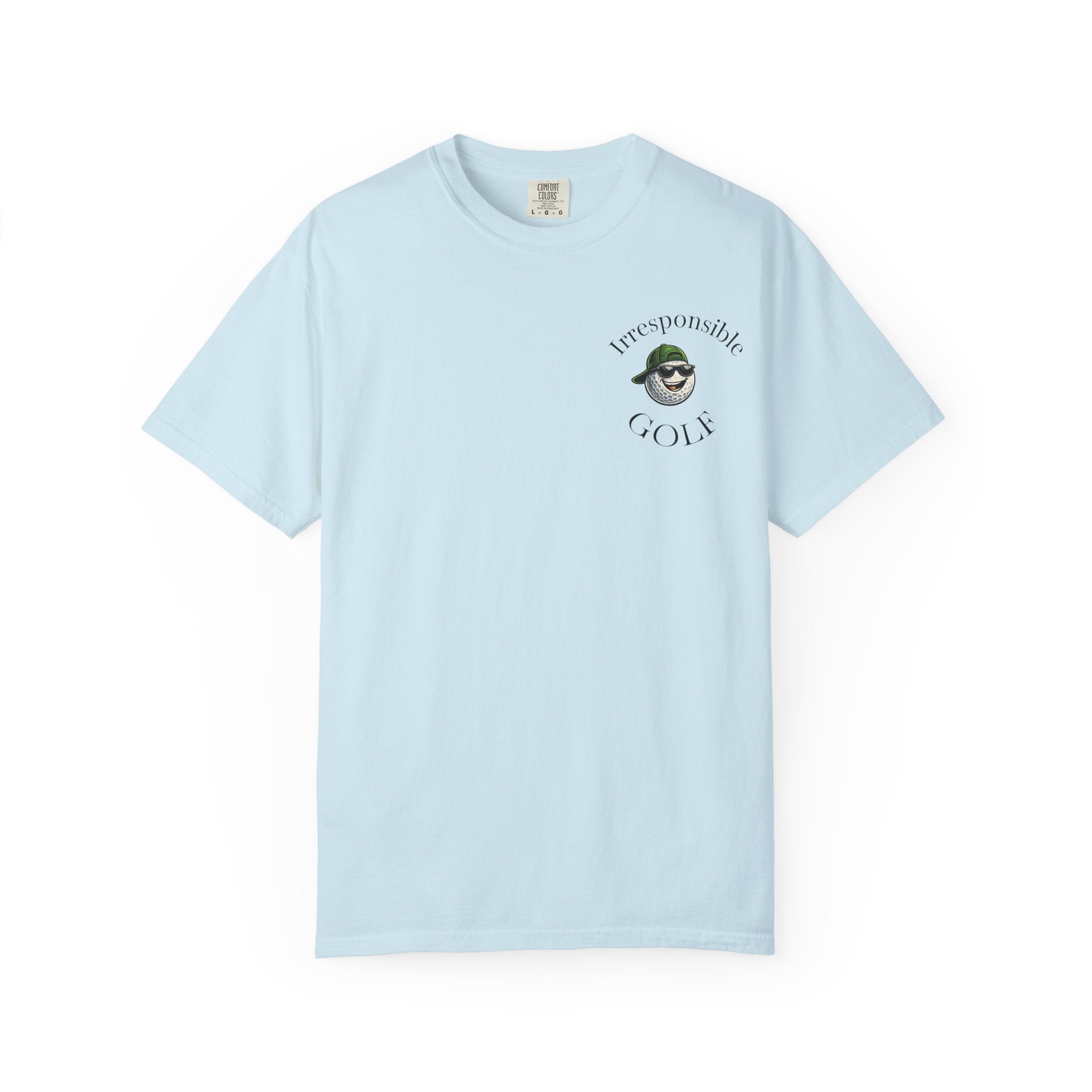 Golf T-Shirt — "Irresponsible Golf" Vintage Golf Ball Design