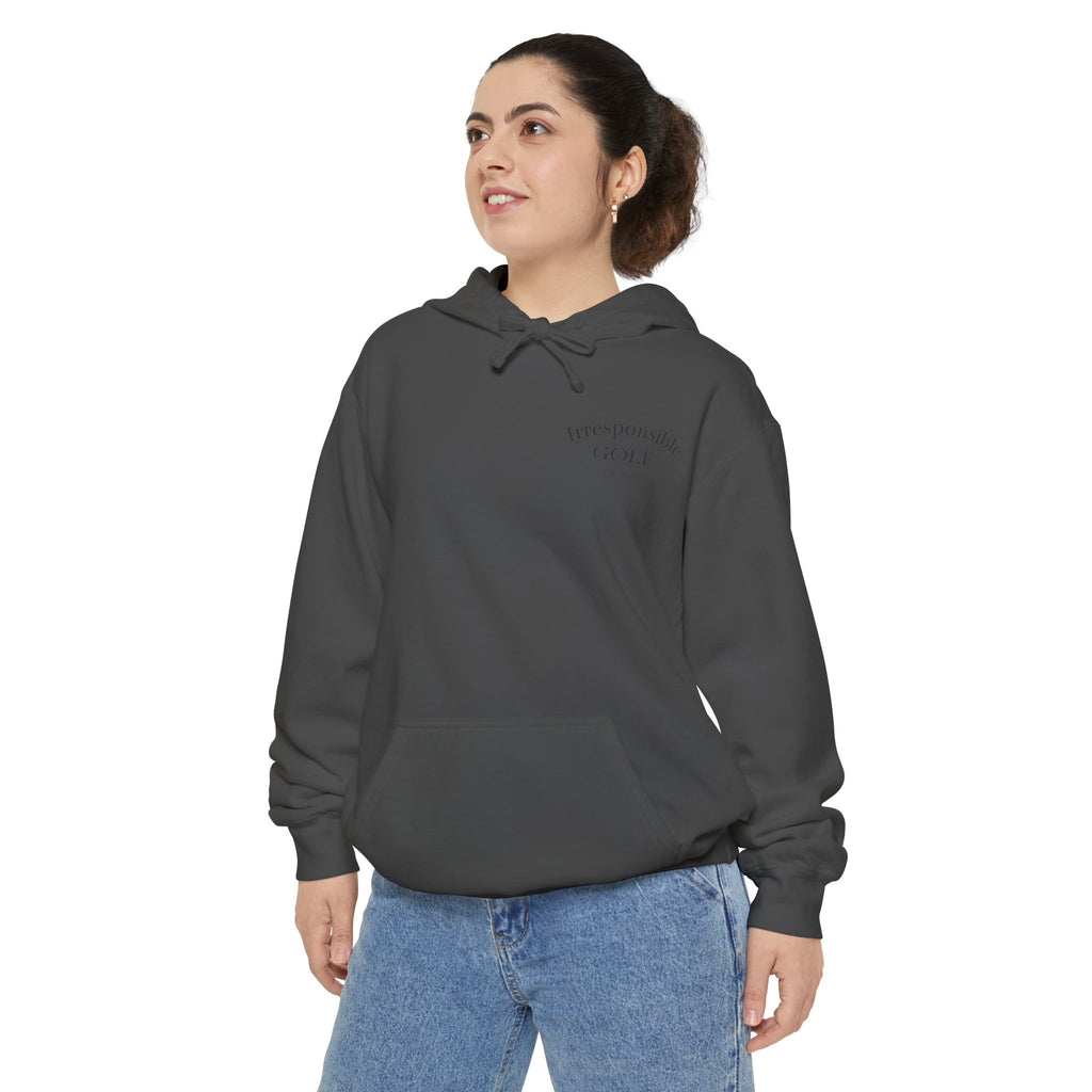 Irresponsible Golf Hoodie — Vintage Golf Ball with Beer Graphic